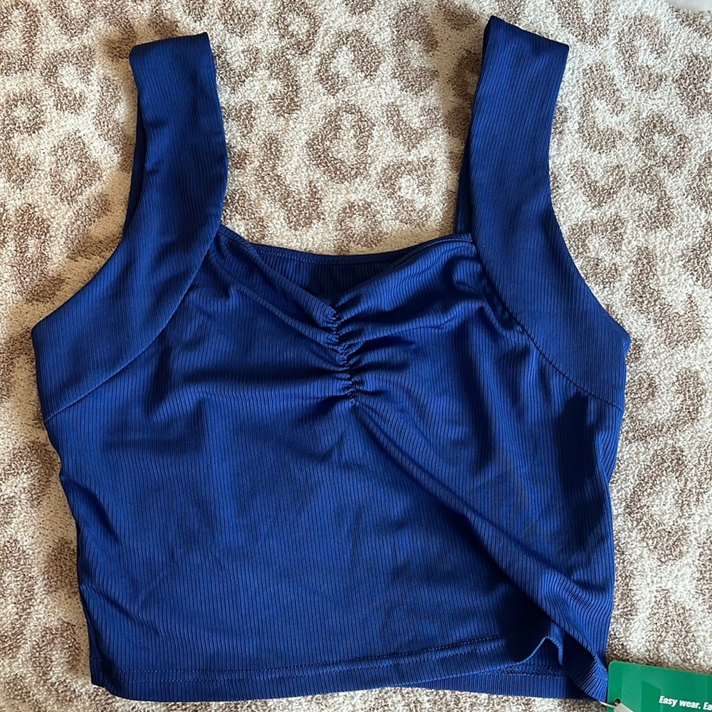 Bright Blue Shein Cropped Tank top